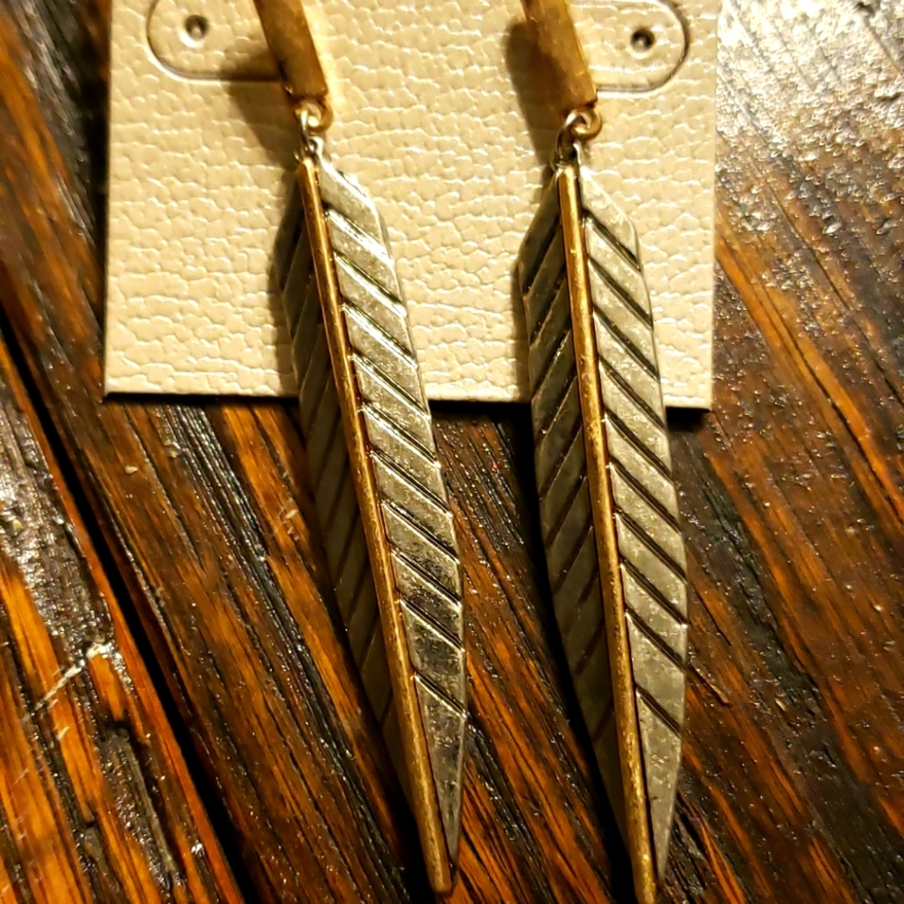 Buckle, Boho Feather Earrings